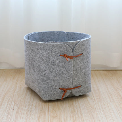 Felt Foldable Dirty Laundry Bucket  Basket Sundries