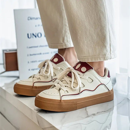 Men's Retro Low-Top Sneakers 2025 New Model - Skate Shoes with Upper & Rubber Sole,