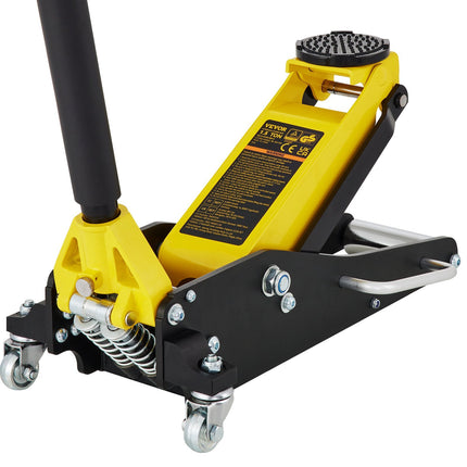 1.5 Ton Low Profile Aluminum Steel Racing Floor Jack Dual Pump Lift Car