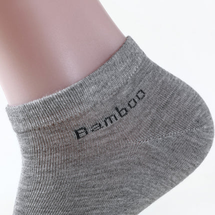 Men's Breathable Bamboo Fiber Solid Color Short Socks