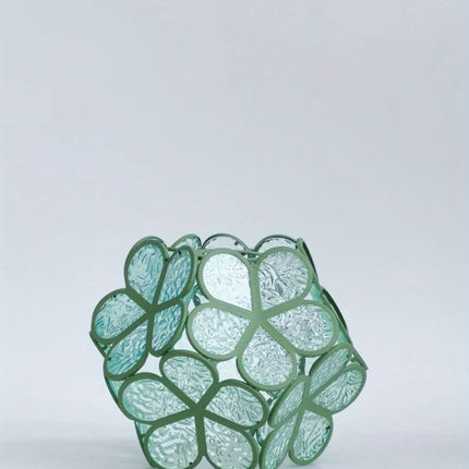 Deco Metallic Green Lampshade - Vintage-Inspired, Matte Finish, Plastic & Metal Construction