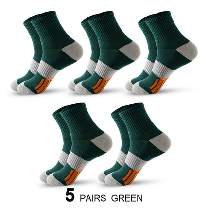 Men's Middle Tube Socks Color Matching Sports Basketball Socks