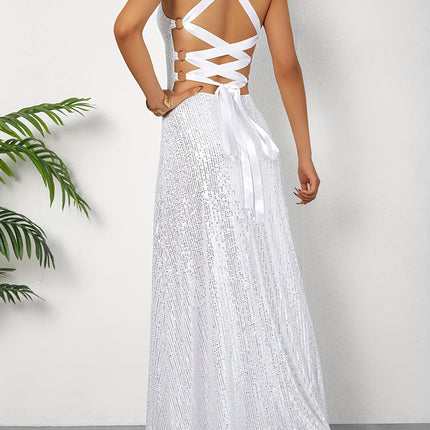 Wine Red Evening Gown with a Slim-Fit Design And a Strap Tie Belt (XT101X)