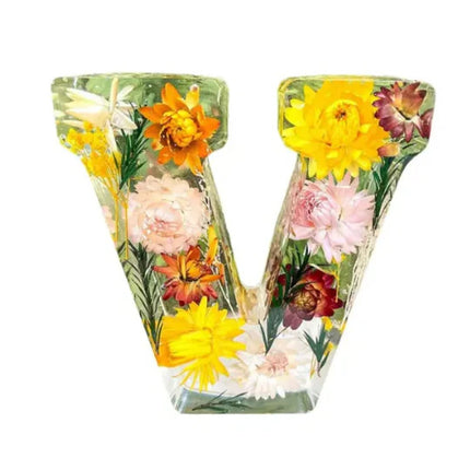 Letter Flower Decoration A- Z Finished Decorations With Lights