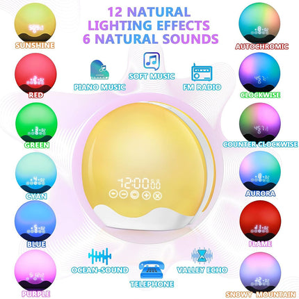 LED Electronic Time Alarm Clock Wake-up Light