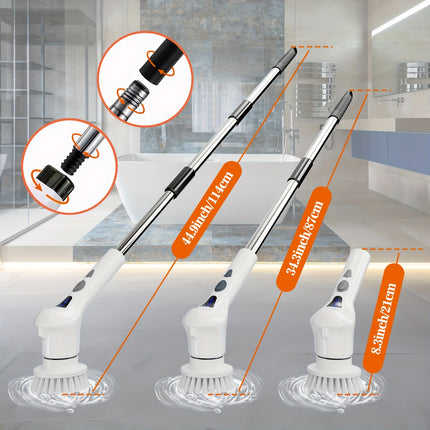 Electric Rotating Cleaning Brush, Cordless Cleaning Brush with Adjustable Extension Arm, 3, 6, 9