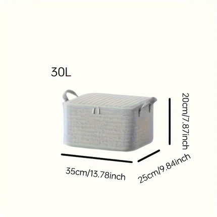 Fabric Storage Bins with Lids and Handles, 1pc Large Capacity Dustproof