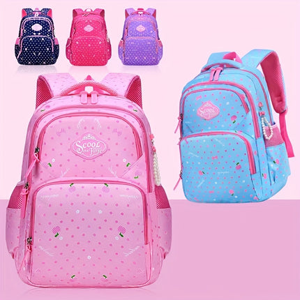 Teenage Girls' Backpacks, Sweet Princess-Style Double Shoulder Bags, Lightweight School Bags for Girls