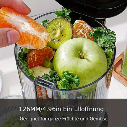 Fruit & Vegetable Masticating Extractor | No Pre-Cutting Required  Stainless Steel Cold Press Juicer