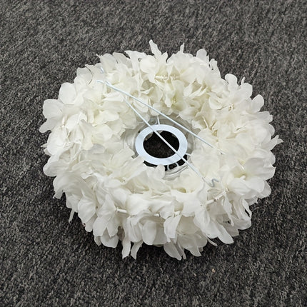 Fabric Three-Dimensional Flower Lampshade Made of Artificial Materials with Everlasting Flowers.