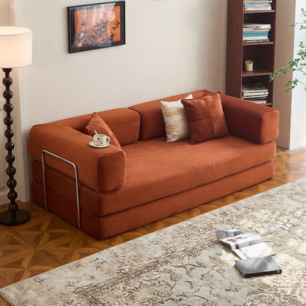 Sofa Bed, Convertible Floor Sofa, Leisure Sofa Bed, Corduroy Folding Mattress, Lounge Sofa