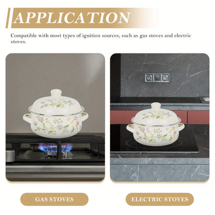 3pcs Enamel Palm Pots - Versatile Cooking, Stewing, Noodle, Salad, and Portable Outdoor Cooker