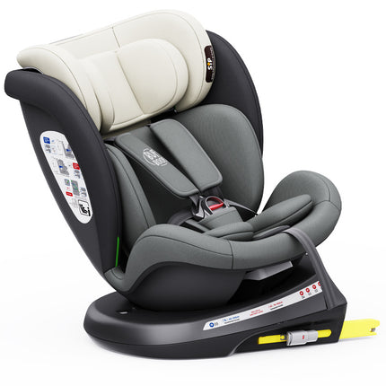 Boof MandaraGrey Car Seat with ISOFIX, 360° Rotatable, Top Tether Position, 0-36 kg, 40-150 cm