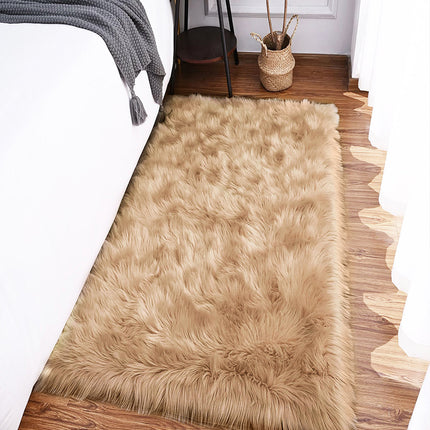 1 Plush Carpet Rug for Home Decor - Soft and Fluffy for Bedroom, Living Room, Study, and Hallway