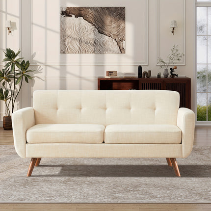 Sofa, Mid Century Modern Style Love Seat Couches for The Living Room, Button Tufted