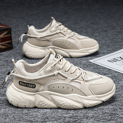 Men'S Lace-Up Sneakers, Lightweight Athletic Shoes for Men, Featuring Good Grip, Slip-Resistant