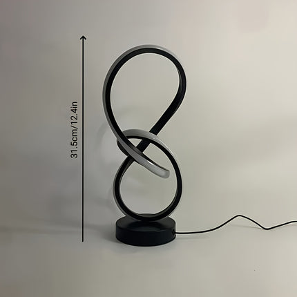 Modern Creative Spiral USB Desk Lamp with Memory Function, 3 Color Temperatures