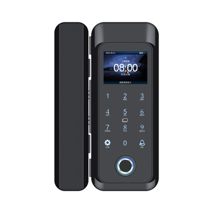 Glass Door Fingerprint Lock Office Password Lock Free Opening Shop Card Access Control Remote APP Smart Lock