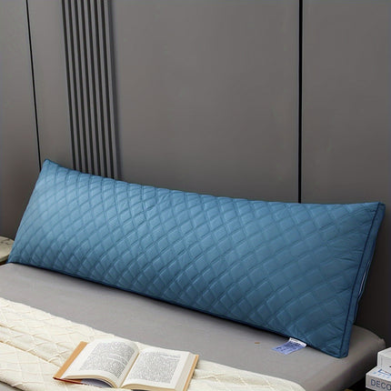 1pc Blue Luxury Quilted Body Pillow - Soft 3-Line Embossed Design, Machine Washable, Multiple Sizes