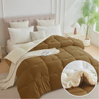 Khaki + white apricot / 140cm*200cm