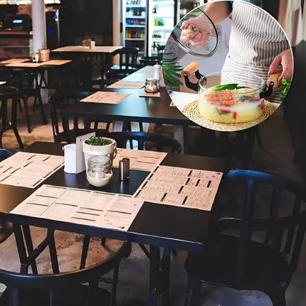 1pc, Glass Pots And Pans, Scandinavian Style Wood Handled Glass Pots And Pans,