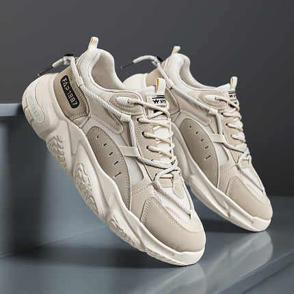 Men'S Lace-Up Sneakers, Lightweight Athletic Shoes for Men, Featuring Good Grip, Slip-Resistant