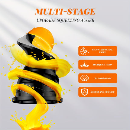 Juicer 55RPM Powerful Motor, High Juice Yield, Easy Cleaning and Operation, Quiet