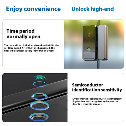 Glass Door Fingerprint Lock Punch Free Office Intelligence