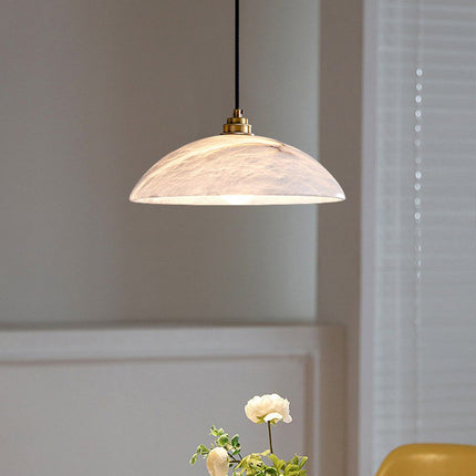 Spanish Marble Restaurant Three-head Round Light Luxury Bar Aisle Light Designer Model Coffee Dining Table Chandelier