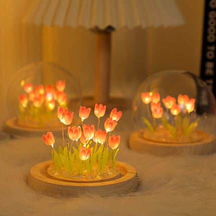 10pcs Tulip Night Light Set - Bedroom Artistic Floral Decoration, Luminous Tabletop Embellishment