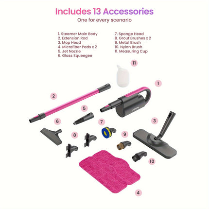 Mop Cleaner With Detachable Handheld Steamer For Cleaning Hardwood/Laminate Floor