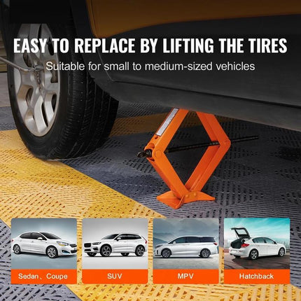 2.5 Ton Lifting Range 95-435 mm Professional Steel Scissor Jack