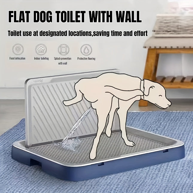 Flat, Non-Slip, Durable, Easy-Clean Grid Design Dog Toilet Training Tray - Splash-Proof, Washable with Urine Absorption for Small & Medium Breeds, Polypropylene Material, Pet Potty Training Tray|Splash Proof Design|Durable Pe