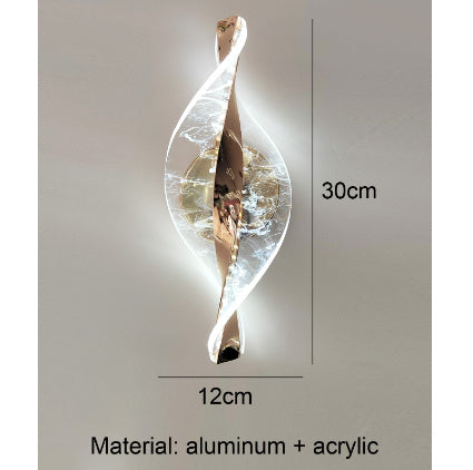 Golden Decoration Aluminum Wall Lamp Snowflake Led Corridor Lights