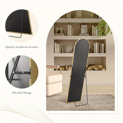 Aluminum Alloy Thin Frame Full-Length Mirror Body Mirror for Floor or Wall Hanging