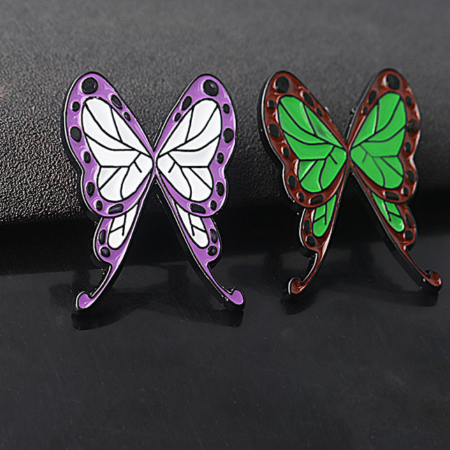 Color Butterfly Keychain Metal Pendant