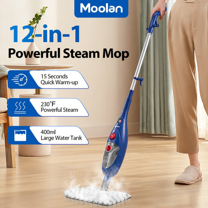 Floors 12 In 1 Steam Mop, Detachable Handheld Steamer Mop, Multipurpose Steam Cleaner