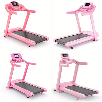 4-in-1 Pink Treadmill Sticker Set, High Transparency, Double-Sided Printing, Scratch-Resistant, Motorcycle Sticker, Car Bumper Sticker, Body Decoration Sticker, Material: Plastic