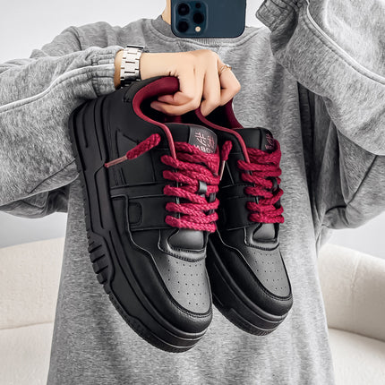 Fashion Casual Men's Shoes, Trendy Shoes, Low-top, Thick-soled, Student Trend Platform Shoes