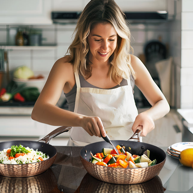14pcs Pots And Pans Set Nonstick, Aluminum Nonstick Ceramic Cookware