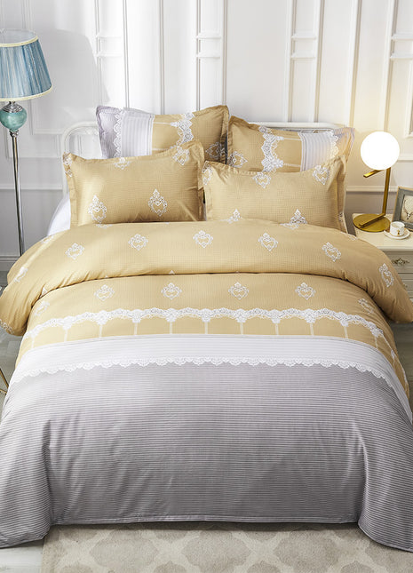 Luxury Comforter Bedding Set Printed Duvet Cover Pillowcases
