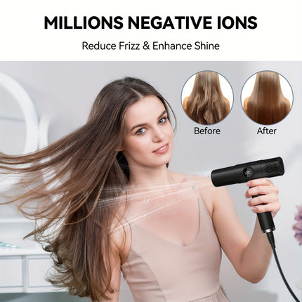 High-Speed Powerful Hair Dryer with LED Display and Safety Lock | Suitable for Salon Use,
