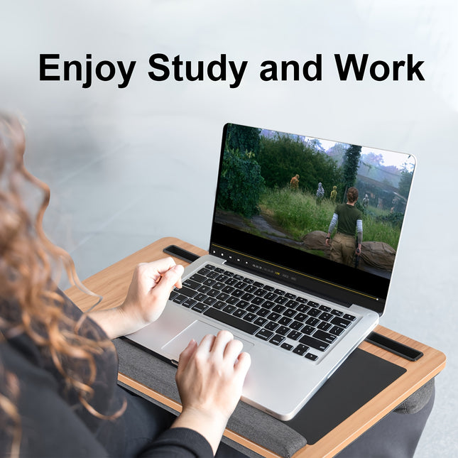 Computer Bed Support, Computer Tray with Soft Pillow-Thickened Leg Work Tray and Bed Gaming Table