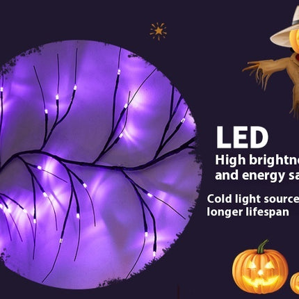 Halloween Decoration Rattan Lamp LED Artificial Tree Lights