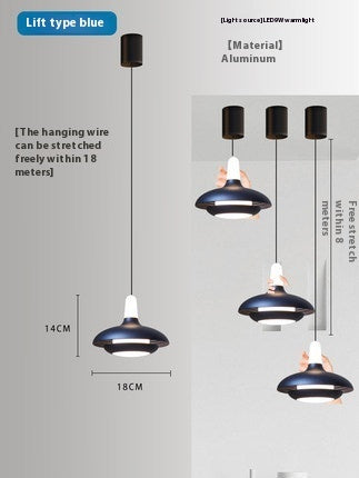 Adjustable Bedroom Bedside Led Retractable Chandelier