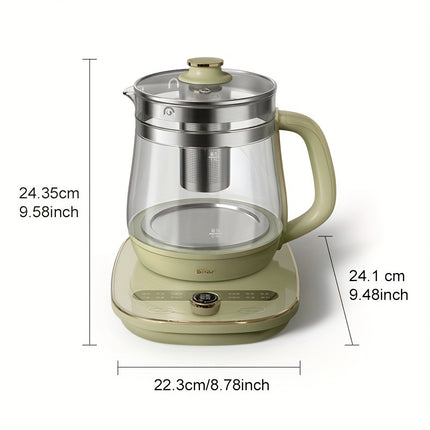 Bear Health-Care Tea Maker And Kettle, 9-In-1 Programmable Brewing Master, 1.5 Liters, Spruce Blue