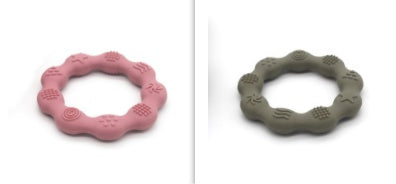 Full Three-dimensional Baby Silicone Teether Baby Molars Holding Round Teether