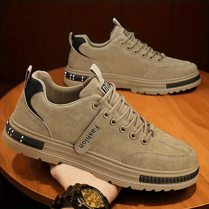 Men's Heavy-Duty All-Terrain Hiking Boots  -Slip Windproof Rugged PVC Sole, Thick Traction Tread,