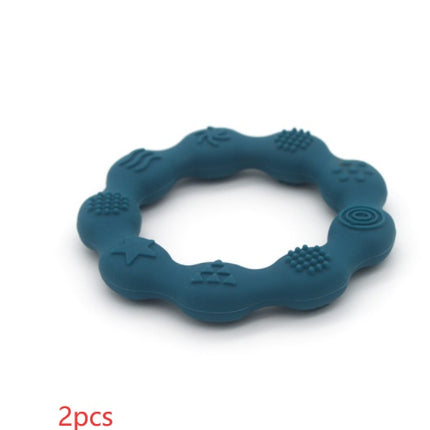 Full Three-dimensional Baby Silicone Teether Baby Molars Holding Round Teether