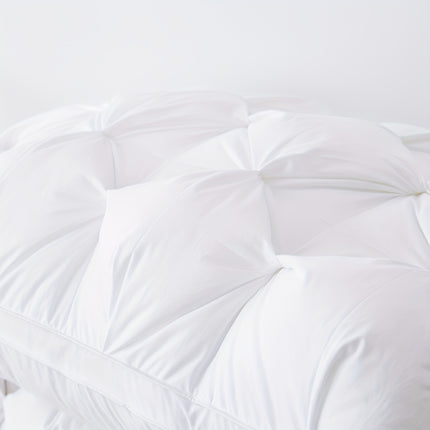 Elegant White Goose Feather Twist Pillow - Soft & Plush, 100% Egyptian Cotton Cover